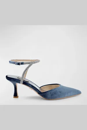 Badgley Mischka Autumn Silk Strass Ankle-Strap Pumps