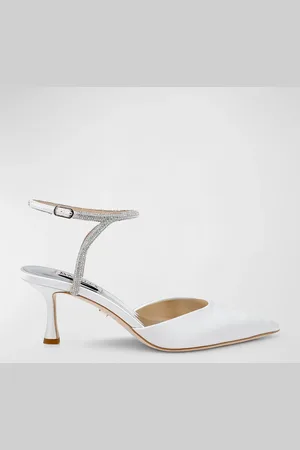 Badgley Mischka Autumn Silk Strass Ankle-Strap Pumps