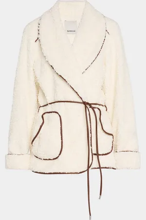 Simkhai Kimia Faux Fur Tie Waist Jacket