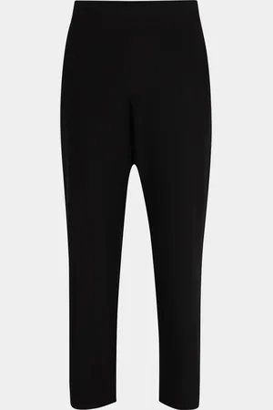 Eileen Fisher Cropped Straight-Leg Stretch Crepe Pants