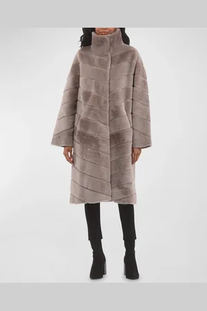 GORSKI Reversible Chevron Lamb Shearling Coat
