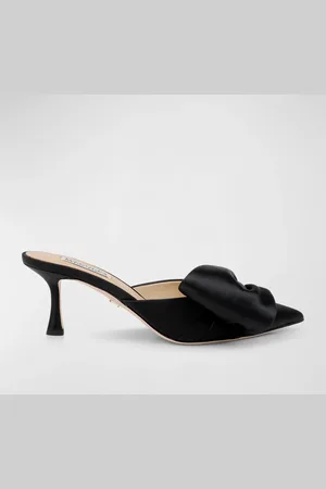 Badgley Mischka Alaya Silk Bow Mule Pumps