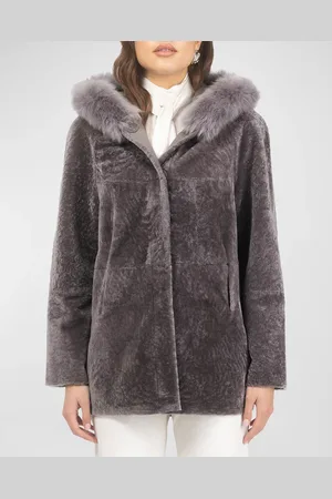 GORSKI Reversible Textured Lamb Shearling Parka With Merinillo Lamb Shearling Trim