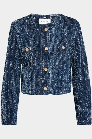 Frame Tailored Denim Boucle Jacket