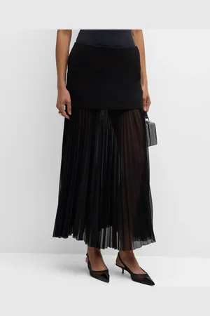 A.L.C. Willa Pleated Drop-Waist Skirt