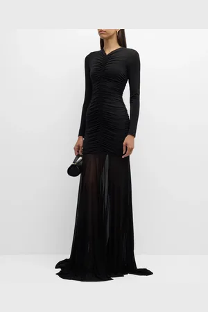 A.L.C. Fawn Ruched Column Gown