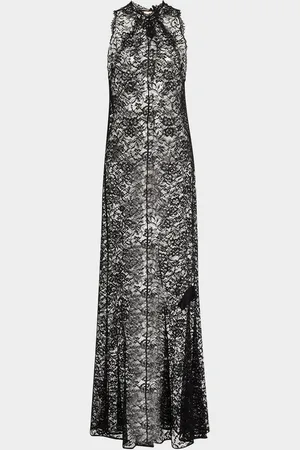 Saint Laurent Lace Sleeveless Maxi Dress