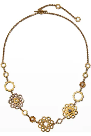 Cadar Multi-Bloom Necklace with Diamonds and 18k Gold