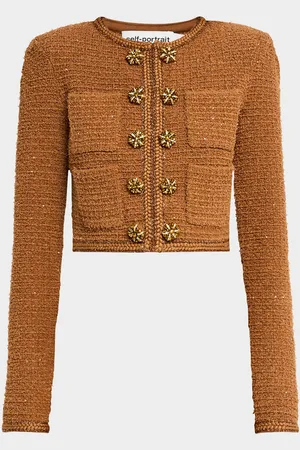 Self-Portrait Textured Knit Jacket