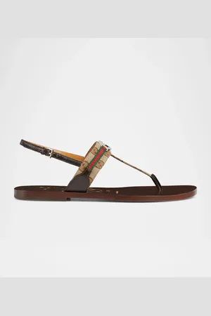 Gucci Kika GG Flat Thong Slingback Sandals