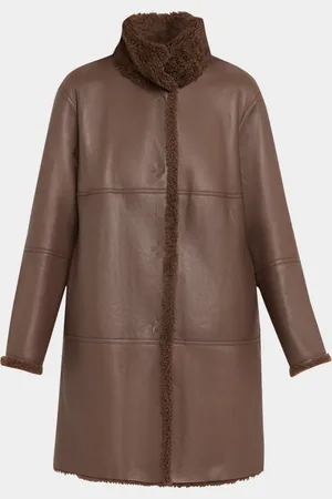 Lafayette 148 New York Reversible Leather & Sheep Shearling Coat