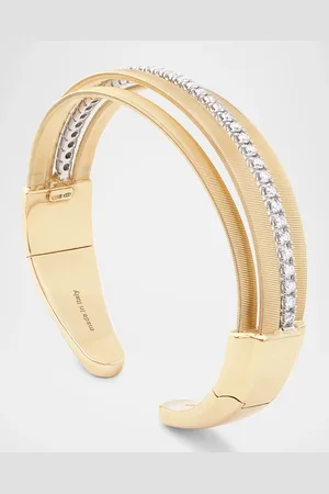 Marco Bicego 18K Yellow Gold Multi-Strand Diamond Statement Cuff