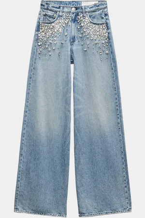 RAG&BONE Featherweight Sofie High-Rise Wide Embellished Jeans