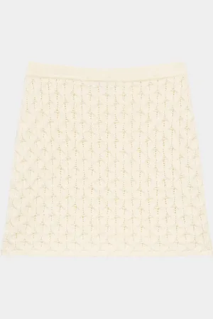THEORY Cable-Knit Felted Wool-Cashmere Mini Skirt