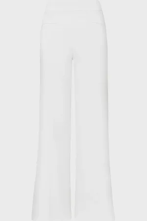 Milly Nash High-Rise Wide-Leg Cady Pants