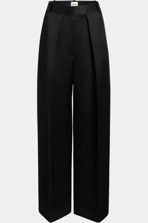 Khaite Marinta Pintuck Wide Leg Pants