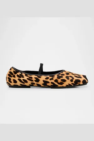 Tory Burch Runway Leopard Mary Jane Ballerina Flats