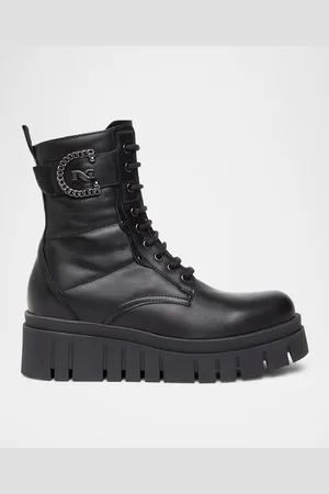 Nero Giardini Chain Leather Flatform Desert Boots