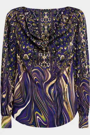 ELIE TAHARI The Lani Cowl-Neck Silk Blouse