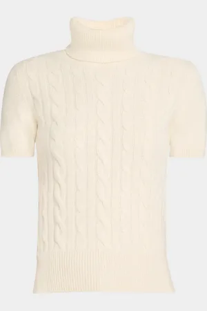 Loro Piana Jubilee Cable Baby Cashmere Turtleneck Sweater