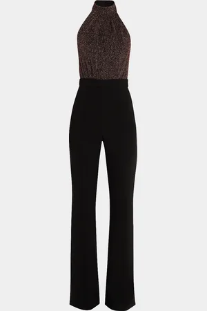 Black Halo Genesis Shimmer Halter Jumpsuit