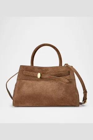 VERONICA BEARD Dash Belted Suede Top-Handle Bag