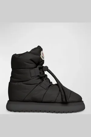 Moncler Gaia Nylon Lace-Up Snow Boots
