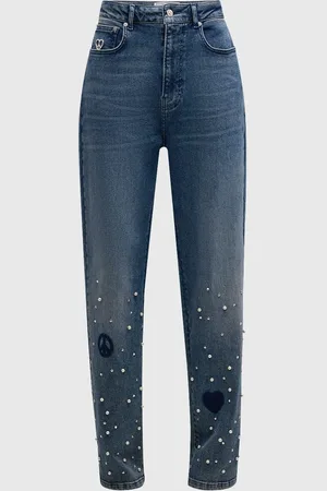 Moschino Pearl-Embellished Jeans