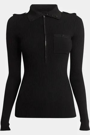 Proenza Schouler Norah Turtleneck Zip Knit Sweater