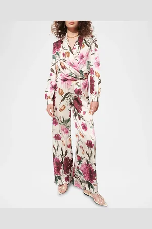 FIGUE Devon Floral-Print Wide-Leg Pull-on Pants