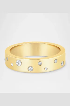 64 Facets Stardust 18K Yellow Gold Constellation Ring with , Size 6
