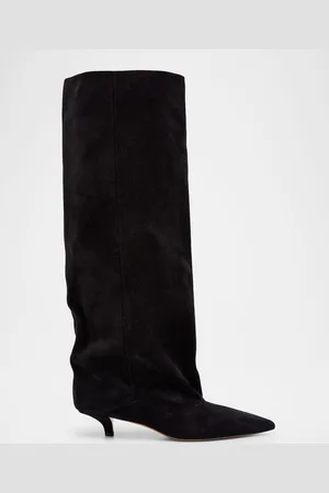 PARIS TEXAS Ines Suede Comma-Heel Knee Boots
