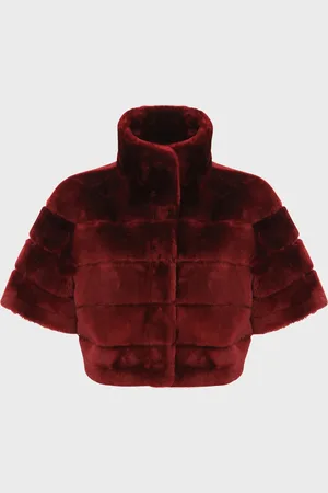 GORSKI Reversible Lamb Shearling Bolero Jacket With Cropped Sleeves
