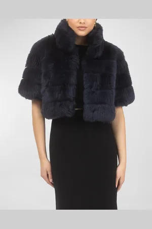 GORSKI Reversible Merinillo Lamb Shearling Bolero Jacket With Cropped Sleeves