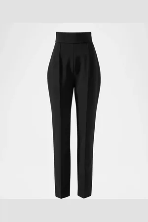 Carolina Herrera High-Rise Pintuck Skinny-Leg Pants