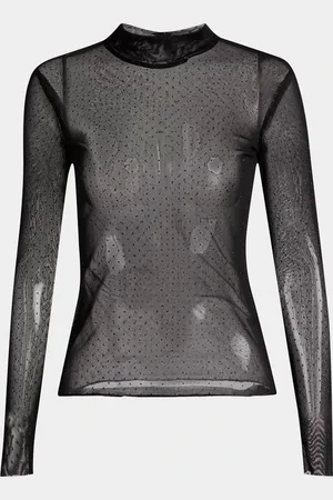 Cout de la Liberte Ayla Metallic Dot Long-Sleeve Top