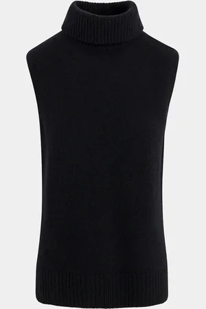Splendid Cashmere Sleeveless Turtleneck Sweater