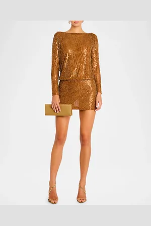 Retrofete Danae Open-Back Crystal Mini Dress