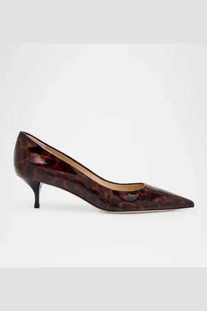 Stuart Weitzman Stuart Power Tortoise Leather Pumps