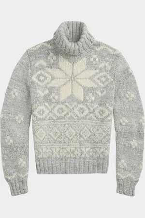 Ralph Lauren Snowflake-Motif Wool Turtleneck