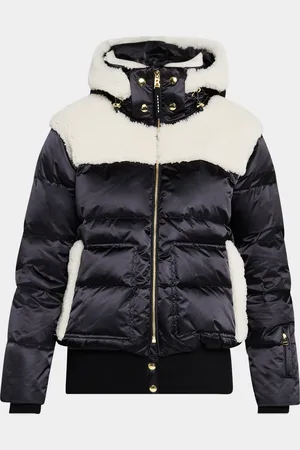 Bogner Dia Satin and Shearling Puffer Jacket