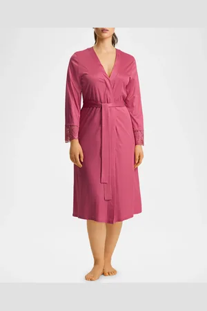 Hanro Eva Lace-Cuff Midi Robe