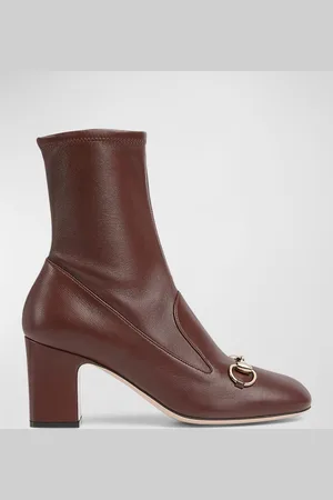 Gucci Lady Leather Bit Loafer Booties
