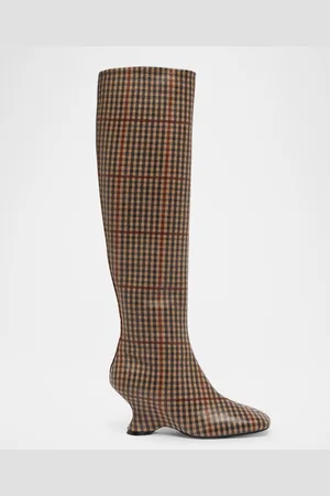DRIES VAN NOTEN Glove Leather Wedge Knee Boots