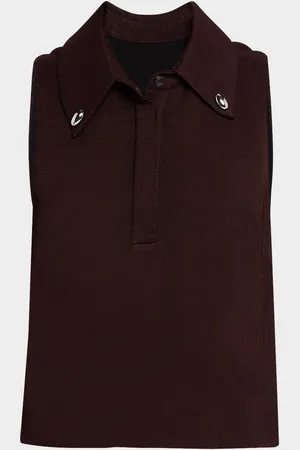 A.L.C. Blaine Stud-Embellished Polo Top