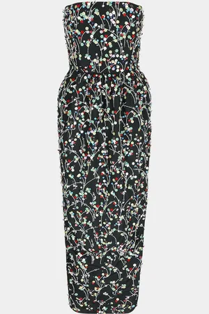 Bernadette Lena Sequin Embroidered Strapless Gown