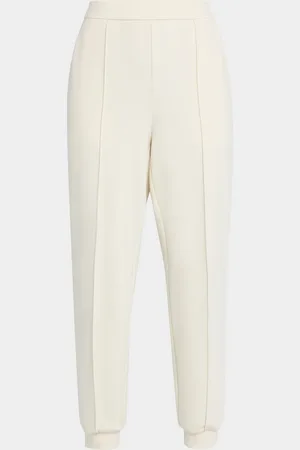 Eileen Fisher Cropped Pintuck Lightweight Ponte Joggers