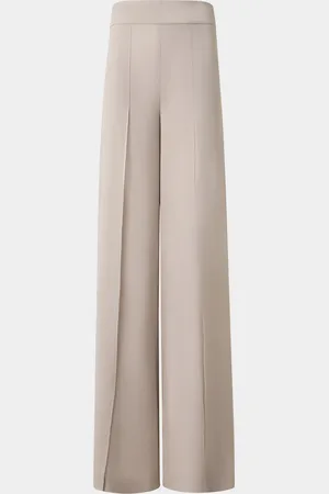 AKRIS Fellia Silk Georgette Wide-Leg Slit Pants