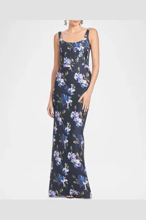 Sachin & Babi Lana Sequin Floral-Print Column Gown