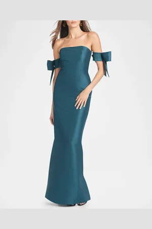 Sachin & Babi Marlena Off-Shoulder Bow Column Gown